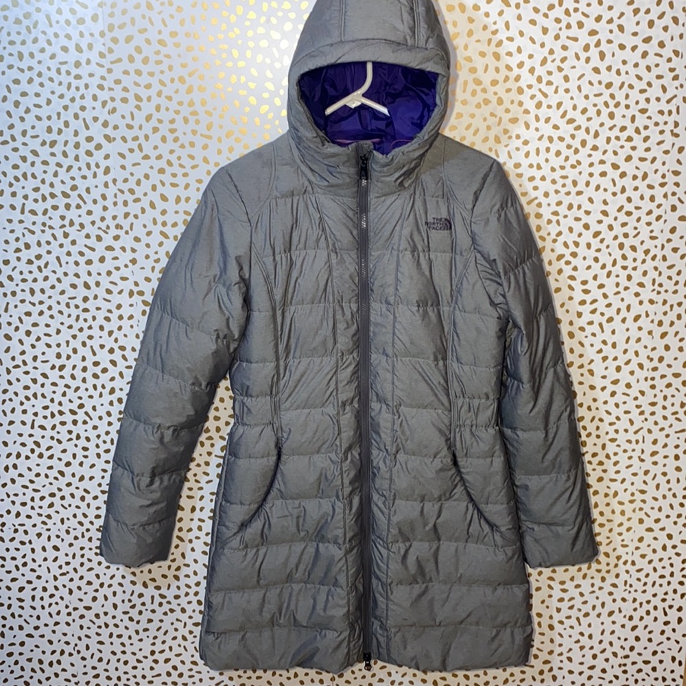 The North Face Gotham 550 Down Filled Parka Grey/Purple Lining